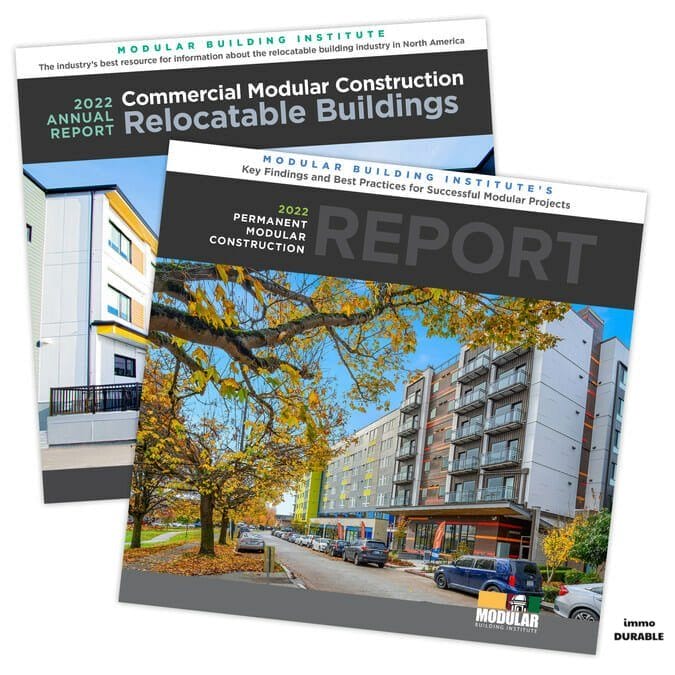 Le Modular Building Institute publie les rapports annuels 2022 pour l'industrie de la construction modulaire commerciale