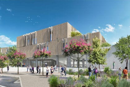 Construction d'un collège public à Montpellier avec du béton bas carbone