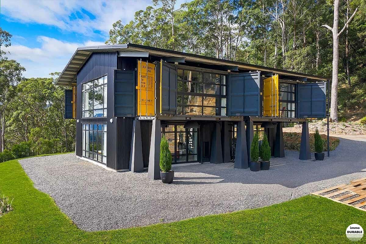 Une maison d'architecte créée à partir de conteneurs